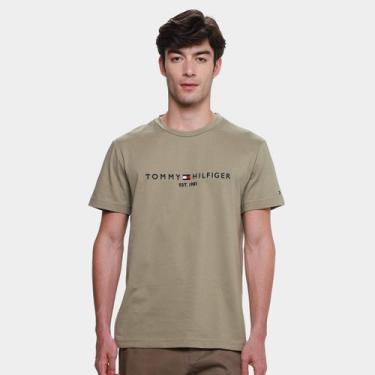 Imagem de Camiseta Tommy Hilfiger Casual Masculina, Verde claro, P