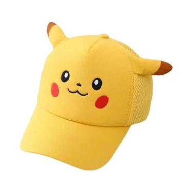 Imagem de Boné De Beisebol Infantil Pikachu Pokémon Com Tela, Viseira De Verão, 