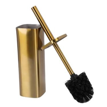 Imagem de AUNMAS Conjunto de Escova e Suporte de Vaso Sanitário de Aço Inoxidável, Escova e Suporte para Vaso Sanitário à Prova de Respingos para Limpeza Profunda do Banheiro