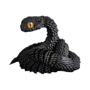 Imagem de Brinquedo De Cobra Articulada Impressa Em 3D De 30cm, Modelo De Simula