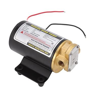 Imagem de Aramox Bomba de Transferência de Fluido de óleo, Engrenagem Elétrica, Com Proteção Térmica, Conector de Latão para Motor, Lubrificante, Líquido Viscoso (12V)