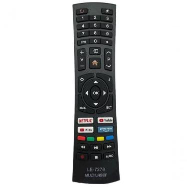 Imagem de Controle Remoto Para Tv Multilaser Smart Led 4k Tl025 Tl027 Tl032