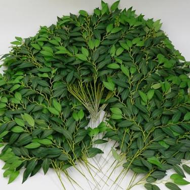 Imagem de VOELIGT 84 peças de vegetação italiana de ruscus 60 cm de vegetação artificial guirlanda de folhas para casamento arco de flores centros de mesa arco de balão decoração de casa