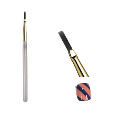 Imagem de Conjunto De Pincéis Para Nail Art Xadrez Francês 1/2 Peças, Caneta Par