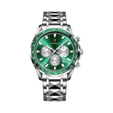 Imagem de Relógio Esportivo Masculino À Prova d'Água Em Aço Inoxidável Com Cronó