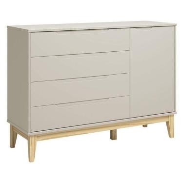 Imagem de Cômoda Com Porta Classic Elfe Areia Acetinado Natural - Reller