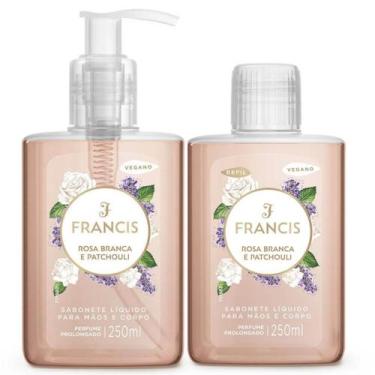 Imagem de Kit Sabonete Líquido Francis Rosa Branca e Patchouli + Refil