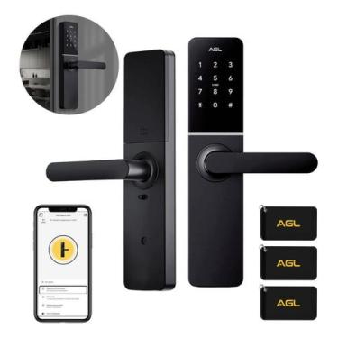 Imagem de Fechadura digital agl h20 black wifi