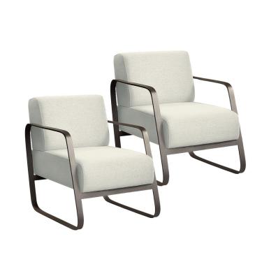 Imagem de Kit 2 Poltronas Mumbai em Madeira de Eucalipto Movellu Home