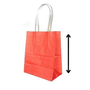 Imagem de 10 Sacola De Papel Kraft Presente Colorida 13,5X8X16Cm