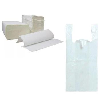 Imagem de Papel Toalha Interfolhado Branco C/6.000/Sacola Branca 60X75 - Rioplas