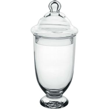 Imagem de POTICHE DECORATIVO BOMBONIERE HOME&CO VIDRO 29x13x13cm TRANSPARENTE