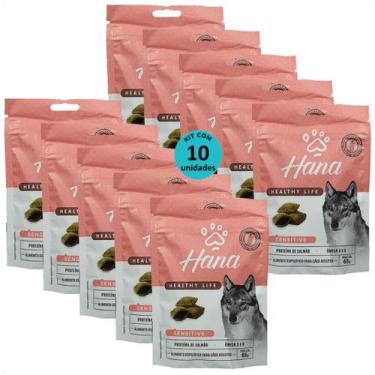 Imagem de Snack hana healthy life sensitive cães adultos 65g kit com 10