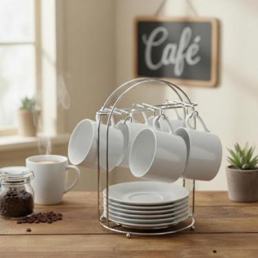 Imagem de Suporte Organizador Para Xícaras E Pires De Café E Chá - Durelly, Crom