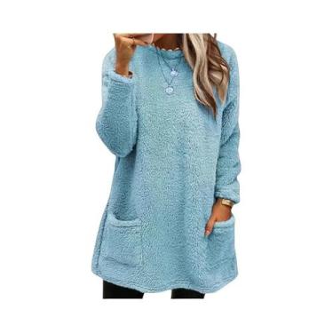 Imagem de Casaco De Moletom Feminino Quente De Inverno Com Capuz, Estilo Streetw