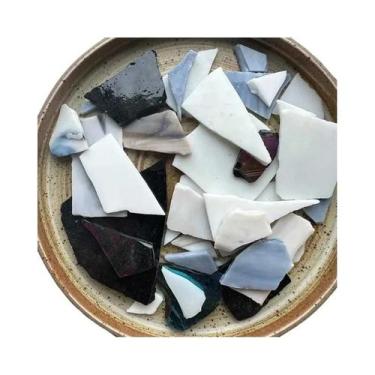 Imagem de 100g De Pastilhas De Mosaico De Vidro Manchado Para DIY, Quebra-Cabeça