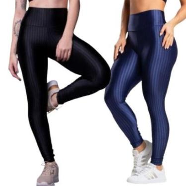 Imagem de Calça Legging de Academia New Zig 3D Serra e Mar Kit Com Duas Cores Roupa de Treino Moda Fitnees-Feminino