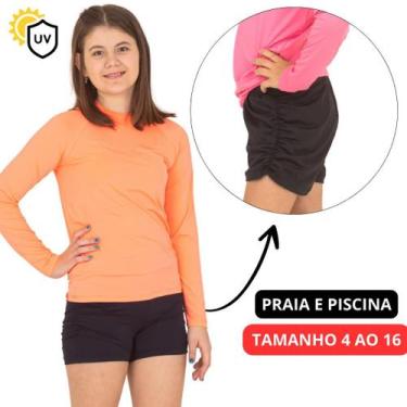 Imagem de Shorts Infantil Menina UV50 Praia e Piscina Juvenil 24-A - Lavin Basic