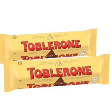 Imagem de Chocolate Toblerone Nougat de Mel e Amêndoas 50g - 2 Unid