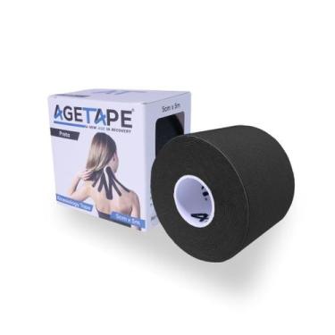 Imagem de Agetape Kinesiology Tape 5cm X 5m - Preto, Preto