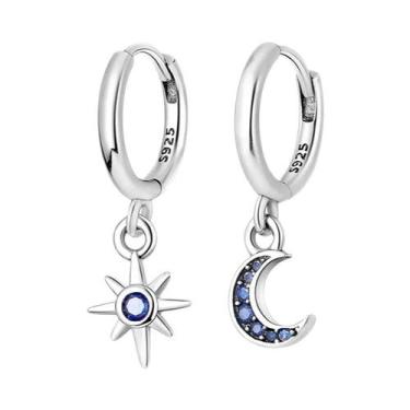 Imagem de Brincos De Prata Esterlina 925 Com Estrelas Rosa E Conchas Florais Par