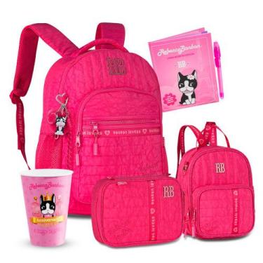 Imagem de Kit Mochila Escolar Rebecca Bonbon Estojo Lancheira Térmica - Geral, 1