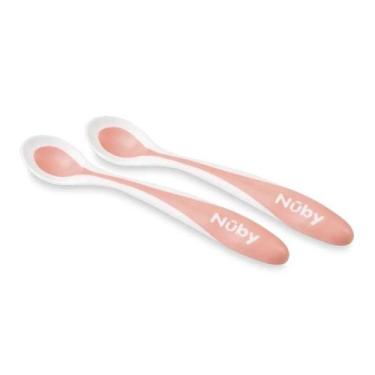 Imagem de Colheres Infantil Termossensível 2 Unidades 4m+ Baby NUBY Cor:Rosa, Ro