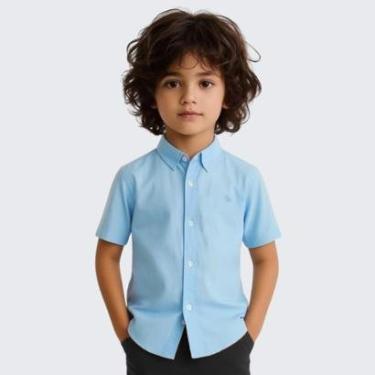 Imagem de Camisa Social Infantil Manga Curta Menino-Masculino