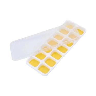 Imagem de Bandeja de Cubos de Gelo de Silicone com 14 Grades - Durável e Não Tóx