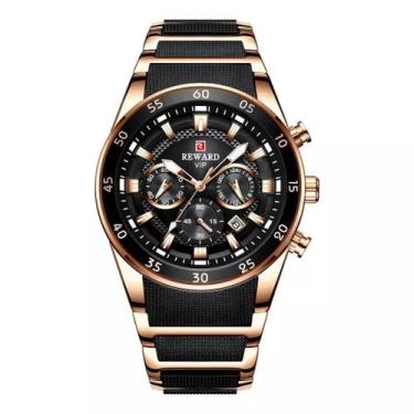 Imagem de Relógio Masculino REWARD 81011 Aço inoxidável Azul - ElaShopp, Ouro