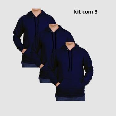 Imagem de Kit 3 Moletons Unisex Com Capuz Estilo Urbano Confortável - Lucam, Pre