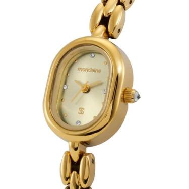 Imagem de Relógio Feminino Mondaine Oval Minimalista Tipo Bracelete