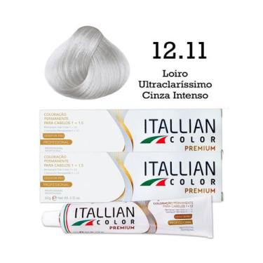 Imagem de 2 Unidades Coloração Itallian Color 12.11 Louro Ultraclaríssimo Cinza 