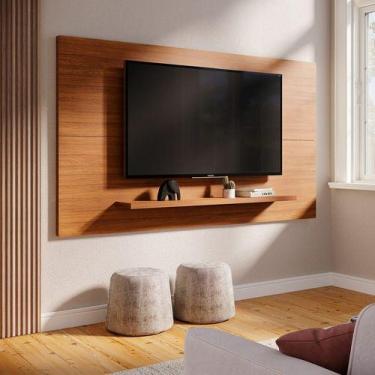 Imagem de Painel Para Tv Macau Com Prateleira Sala Quarto - Shoptri, Freijó
