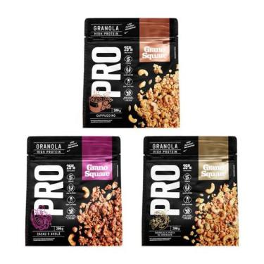 Imagem de KIT 3 Granolas GranoSquare Linha PRO 200g