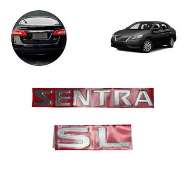 Imagem de Par Emblema Letreiro SL Sentra Cromado 2009 10 11 12 a 2019 - Fegara