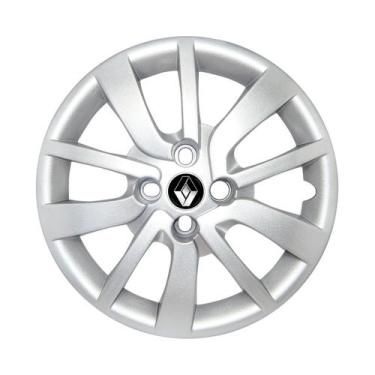 Imagem de Calota Aro 15 Renault Logan + Emblema Resinado Preto - GFM