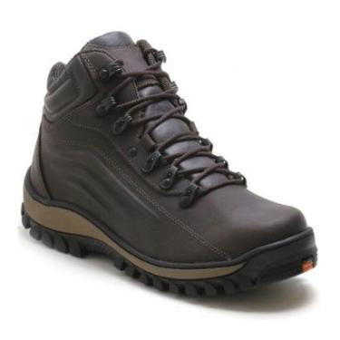 Imagem de Bota Masculina Coturno Adventure Em Couro Trilha Montanhas-Masculino