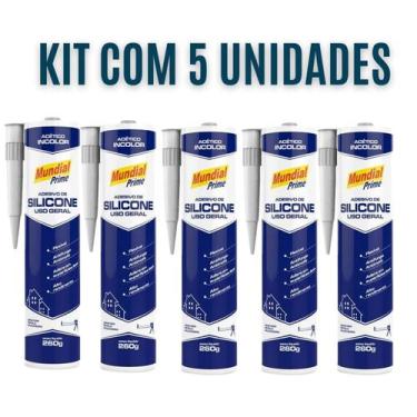 Imagem de Adesivo Silicone Acético 260g Incolor Vedação Transparente para Reparo