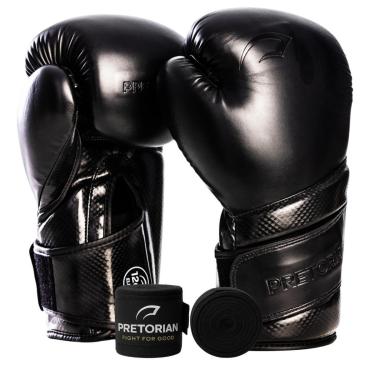 Imagem de Kit Luva Boxe Muay Thai Elite e Bandagem 3 Metros Pretorian - Treino e Sparring 10oz 12...