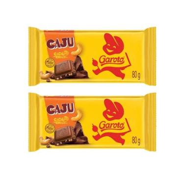 Imagem de Barra de Chocolate com Castanha de Caju Garoto - Kit 2 unidades