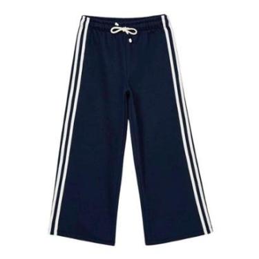 Imagem de Calça Hering Infantil Azul Wide Leg Menina Em Moletom-Feminino