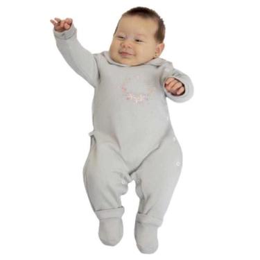 Imagem de Macacão Bebê Menina Vanessa Algodão Bordado Fofinho, RN