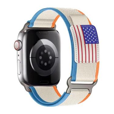 Imagem de Pulseira Nylon Loop Trilha Compatível Com Apple Watch - Baú do Viking,