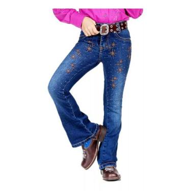 Imagem de Calça Jeans Infantil Meninas Bill Way 000117, Jeans médio, 10