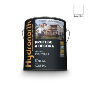 Imagem de Tinta Acrílica Premium Fosca Protege e Decora Branco Neve 3,6L para Paredes e Superfícies Hydronorth