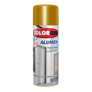 Imagem de Tinta Acrílica em Spray Metálica para Alumínio e Metais Alumen 1001 Bronze 350ml Colorgin