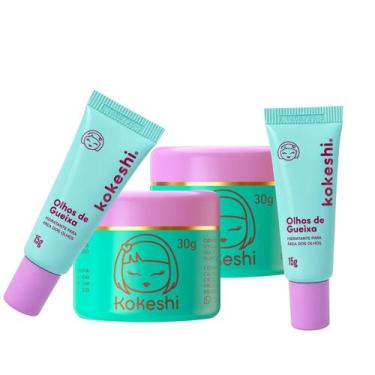 Imagem de Super Kit Renovadores Faciais Kokeshi Hidratação Renovação 2 Cremes e 