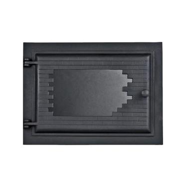 Imagem de Porta Forno Ferro Fundido Império Grill g com Vidro 31,5x46cm para Forno a Lenha Libaneza