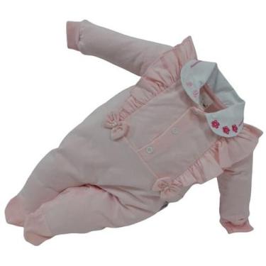 Imagem de Macacão Longo Luxo Bebê Menina Enxoval Inverno Ref 88007 - Chuquinha B